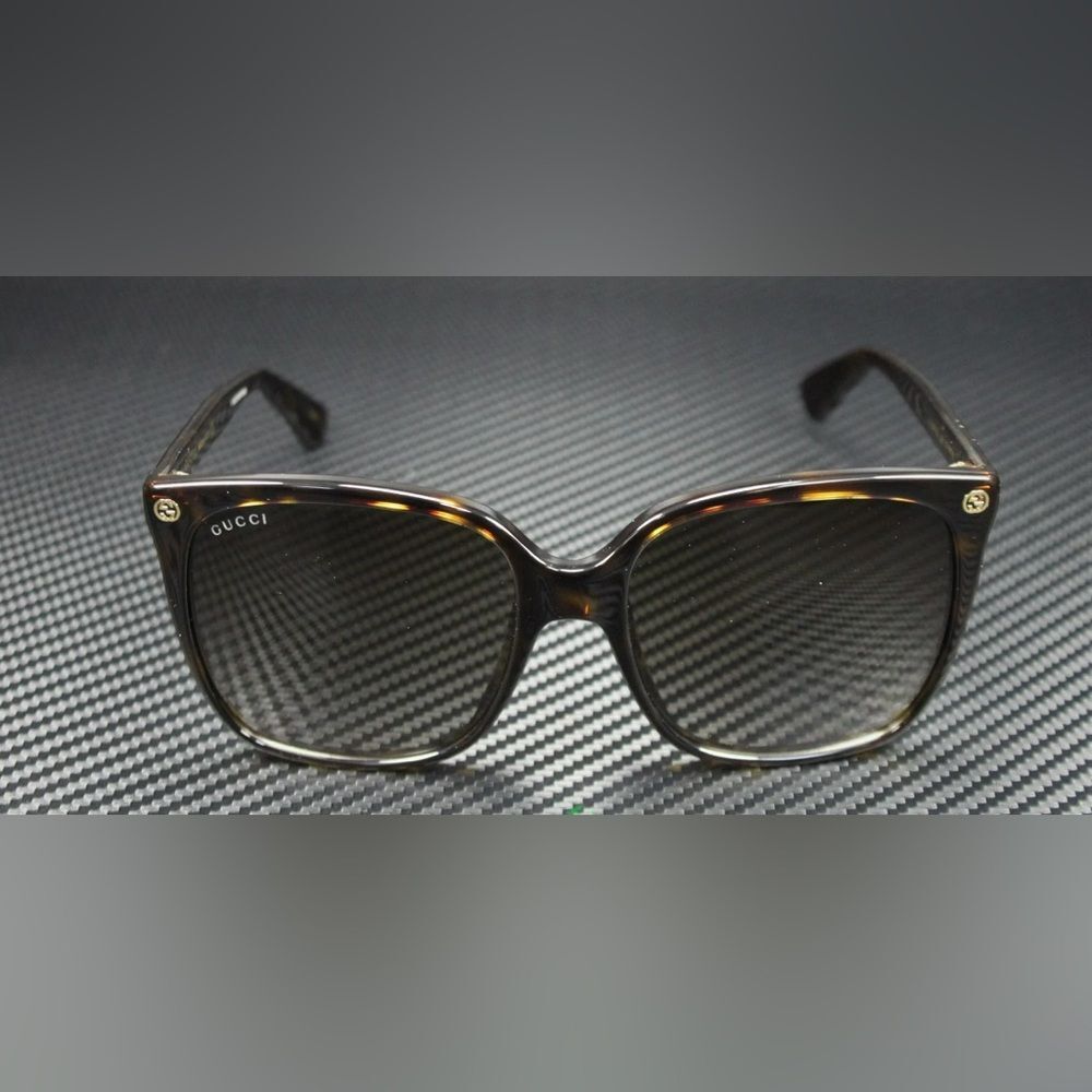 NWT Authentic Gucci GG0022S 003 Woman's Sunglasses Havana Brown Tortoiseshell